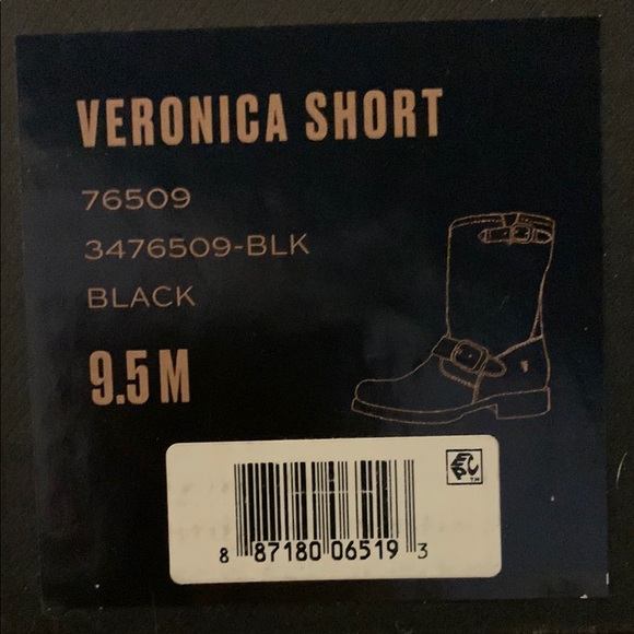 Frye Black Leather Combat & Moto Boots - Picture 7 of 7